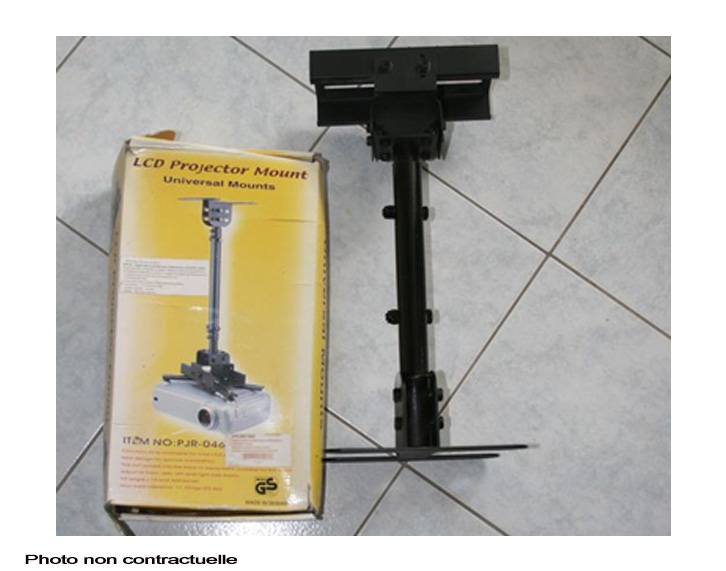 Support de plafond noir pour projecteur PJR-046